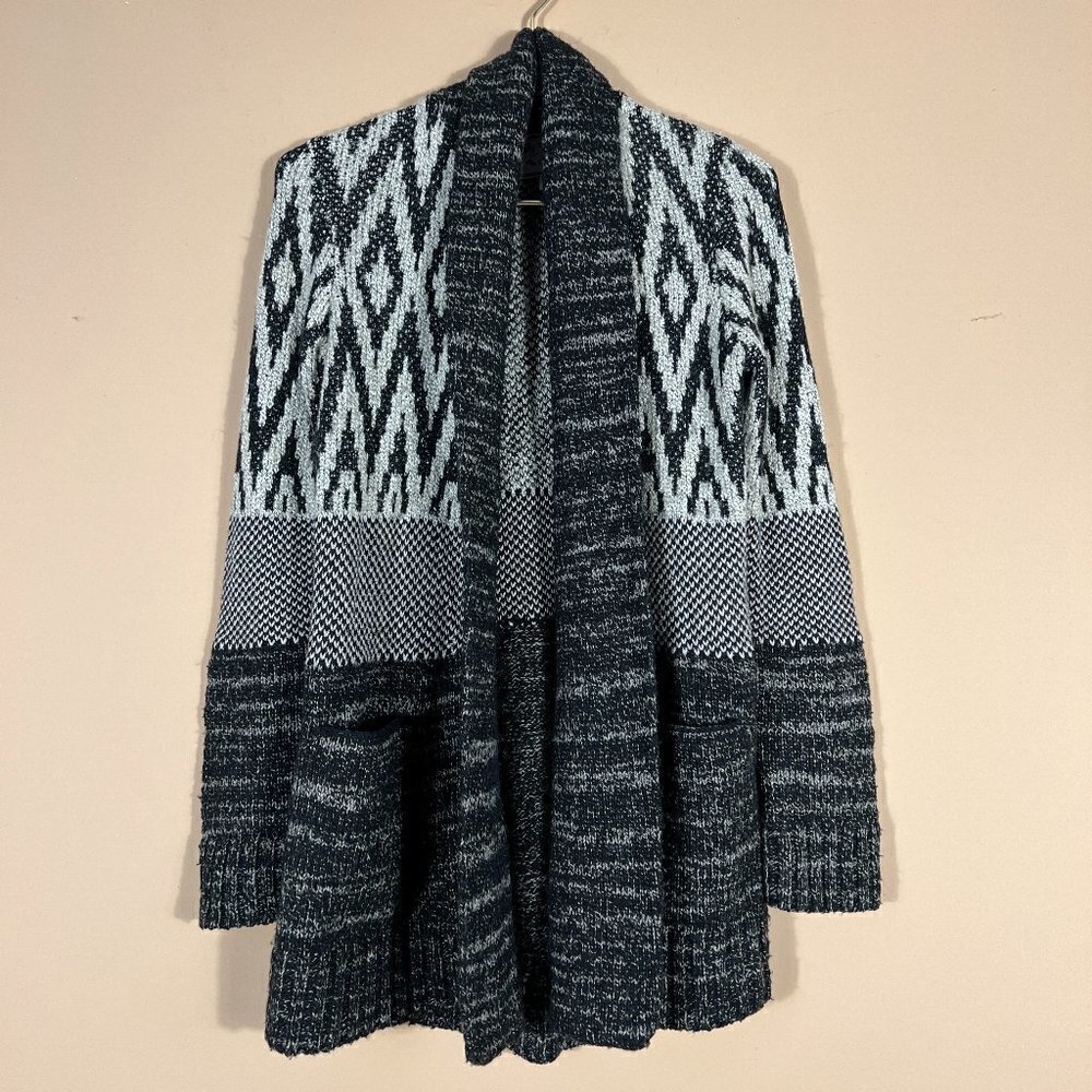 Lucky Brand Los Angeles Wool Blend Gray Cardigan Size S
